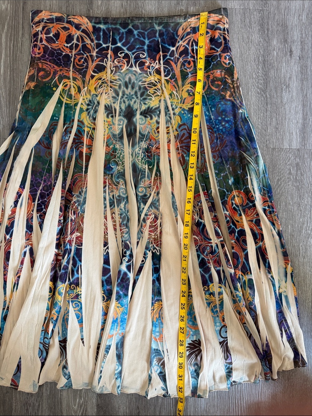 ONE WORLD Micro Mesh Graphic Skirt - Picture 9 of 10